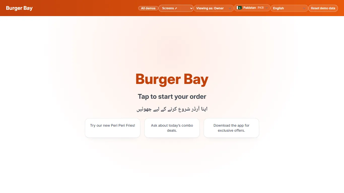 Fast food demo