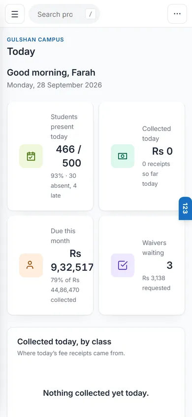 A teacher's day on a phone