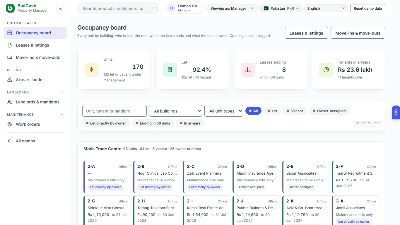 Property manager demo
